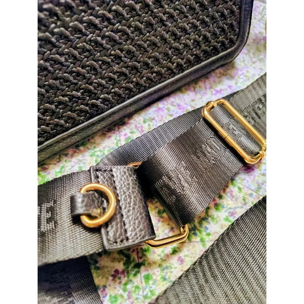 NWOT Steve Madden Woven Black Crossbody Camera Bag